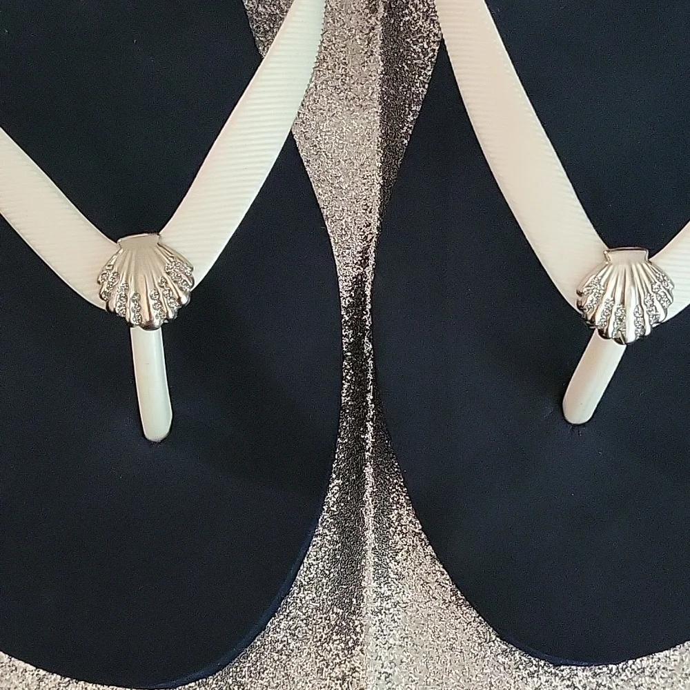 Tommy Bahama Size 10 Navy Flip Flops - Picture 4 of 6